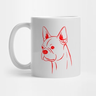 Boston Terrier (Light Gray and Red) Mug